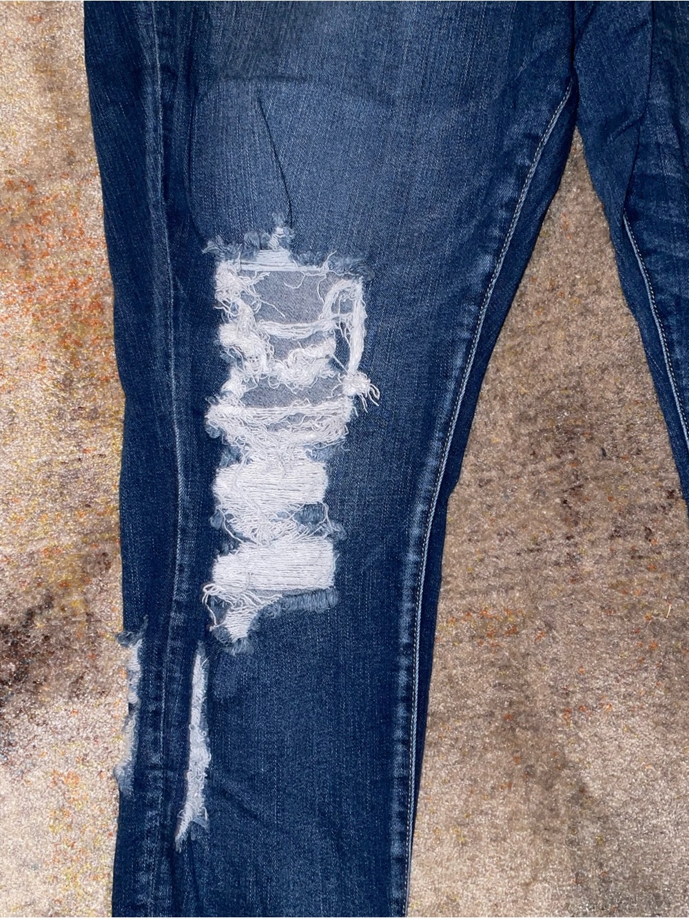 American Eagle Outfitters Dark Blue Distressed Women’s Jeggings Size 22 reg - Picture 4 of 12